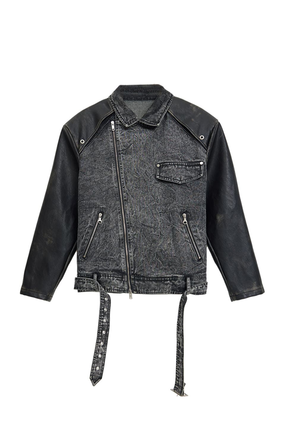 Motorcycle Denim Leather Jacket｜PERSONSOUL｜ジャケット