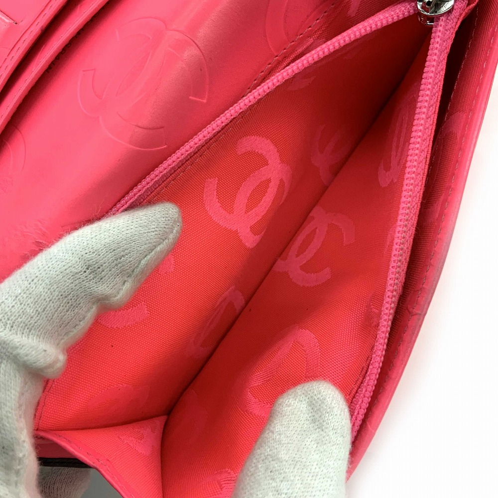 楽天市場】o【CHANEL】二つ折り長財布 カンボンライン A26717