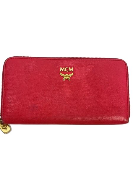 MCM(エムシーエム) / 長財布/レザー/ピンク/無地/レディース/10131208