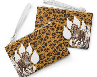 シックなヒョウ柄クラッチバッグ | 夜のお出かけにぴったりの
