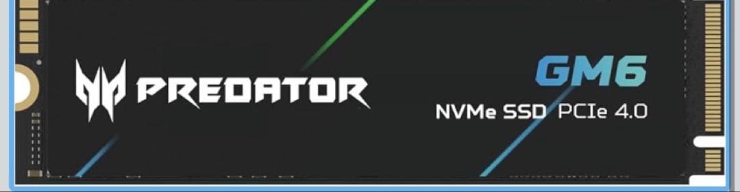 l*e様 Acer Predator M.2 SSD 1TB GM6 ACER PREDATOR GM6 NVMe SSD, 1TB/2TB M.2 2280 Game Drive, Read