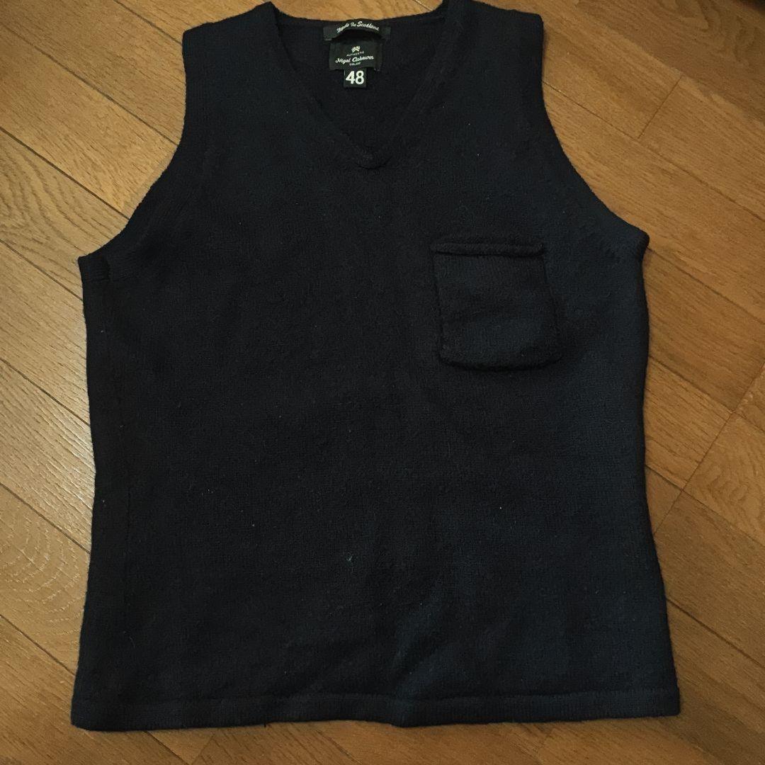 トップス Nigel Cabourn Alpaca wool Navy Vest A new interpretation of fabric that is both tough and comfortable